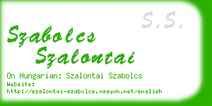 szabolcs szalontai business card